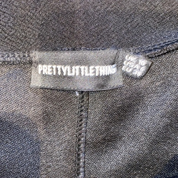 Pretty little thing black  wide legs pants Sz 8 - Picture 6 of 11